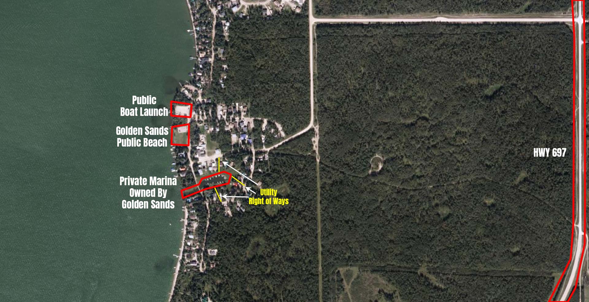 Golden Sands Beach Turtle Lake Saskatchewan Area-Map